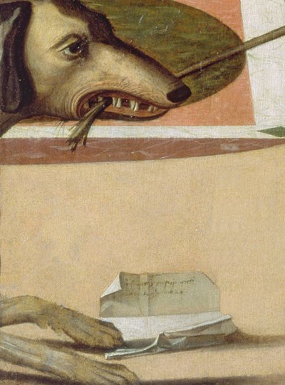 Two Venetian Ladies panel (detail) by Vittore Carpaccio